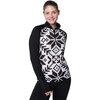Hot Chilly's - Micro-Elite Chamois Premium Zip-T - Women's - Black White Fair Isle