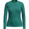 Icebreaker - 200 Oasis Moss Bloom AOP Long-Sleeve Crewe  Top - Women's - Fresh/Tidal Teal/AOP