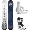 Jones Snowboards - Frontier 2.0 w/ Shifty BOA + Nebula FASE Snowboard Package - Wht/CldWht/Wht/Grey/Blk