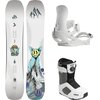 Jones Snowboards - Rally Cat w/ Shifty BOA + Nebula FASE Snowboard Package - Wht/CldWht/Wht/Grey/Blk