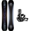 Jones Snowboards - Mountain Twin PRO w/ Mercury FASE Snowboard Bundle - Black,MTN Black/Silver