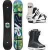 K2 - Afterblack w/ Raider Boa + Bond Snowboard Package - OneCol,White,Black