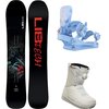 Lib Technologies - Dynamiss Snowboard + Juliet Binding + Shifty BOA Boot - One Color/Tie Dye/Bone