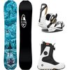 Lib Technologies - Golden Orca w/ Reset Pro + Falcor Snowboard Package - OneCol,Bianco,White