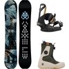 Lib Technologies - T.Rice Pro w/ Reset Pro + Falcor Snowboard Package - OneCol,Black,Tan