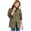 L.L.Bean - Adirondack Barn Flannel Lined Print Regular Coat - Women's - Olive Gray Mallards