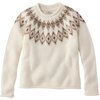 L.L.Bean - Bean's Classic Ragg Wool Rollneck Novetly Sweater - Women's - Bone Fair Isle