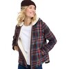 L.L.Bean - Scotch Plaid Sherpa Lined Regular Zip Hoodie - Women's - Deepest Brown Stewart