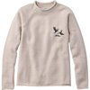 L.L.Bean - The Original Double L Rollneck Novelty Reg Sweater - Women's - Oatmeal Heather Duck Embroidery