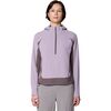 Mountain Hardwear - Summit Grid 1/2-Zip Hoodie - Women's - Atmospheric/Purple Sage