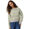 Heather Grey/Lime Stripe