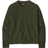 Patagonia - Recycled Wool Crewneck Sweater - Women's - Chevron Cable/Basin Green