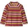 Patagonia - Micro D Crew - Toddlers' - Diamond Stripe/Rutabaga White