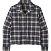 Patagonia - Lightweight Fjord Flannel Camp Shirt - Women's - Evergreen Fjord/Smolder Blue