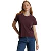 perfectwhitetee - Harley Cotton Boxy Crew T-Shirt - Women's - Cherry Lacquer