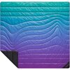 Rumpl - The Original Puffy Blanket - Retro Stripes - Deep Violet Fade