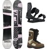 Rome - Boneless Snowboard + Ride C-6 Binding + Ride Octave Boot - One Color,Black,Brown