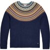 Royal Robbins - Westlands Fairisle Crew - Women's - Deep Blue Heather Manzanita Pt