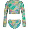 Roxy - Palm Sun Crop Rg Set - Girls' - Blue Radiance