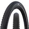 Schwalbe - G-One Overland Performance Tubeless Tire - 700c - Black/Reflective, RaceGuard Addix Green E-25