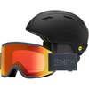 Smith - Mondo MIPS Helmet + Squad Goggle - Matte Blk,Slate/Chrmpop Evrydy Red Mir/+-Clear