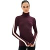Splits59 - Jackson Rib Full Length Turtleneck - Women's - Dark Cherry/Creme