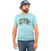 Slow Loris - Bear Lee Rollin' T-Shirt - Heather Blue Lagoon