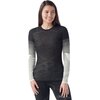 Smartwool - Intraknit Thermal Merino Crew Baselayer - Women's - Black/White Stripe