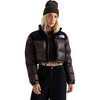 The North Face - Nuptse Short Jacket - Women's - Dark Chestnut/TNF Black