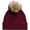 The North Face - Oh Mega Fur Pom Beanie - Women's - Burgundy Crush