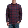 Volcom Men's Caden Plaid Long Sleeve Flannel Shirt - Modern Fit, Stone Embroidery, Button-Up