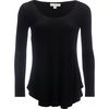 White + Warren - Flounce Open Crewneck Shirt - Women's