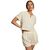 Tabitha Linen 1/4 Button Down Collared T-Shirt - Women's image