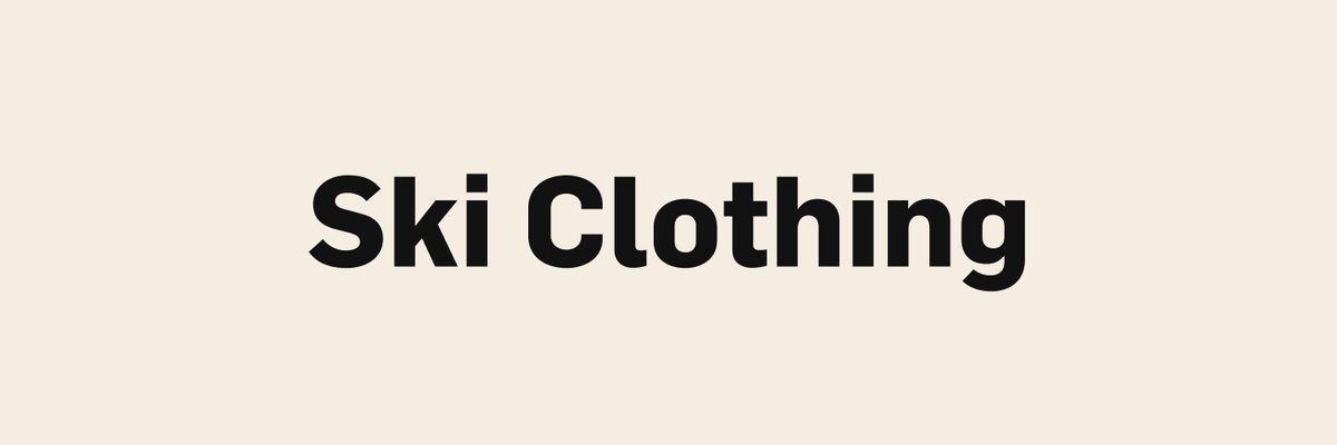 Ski Clothing