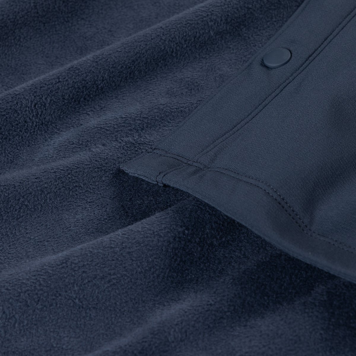 A closeup shot of the ripstop interior and the soft brush back finishing.