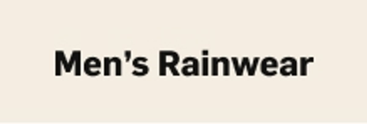 Men's Rainwear