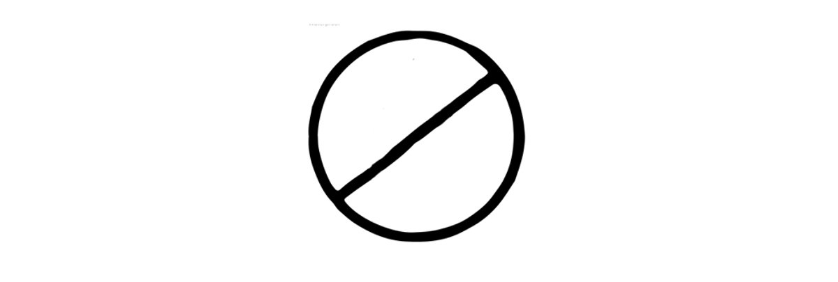 An illustration of a "No" symbol