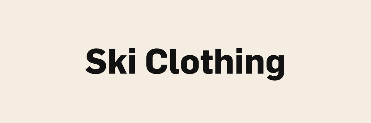 Ski Clothing