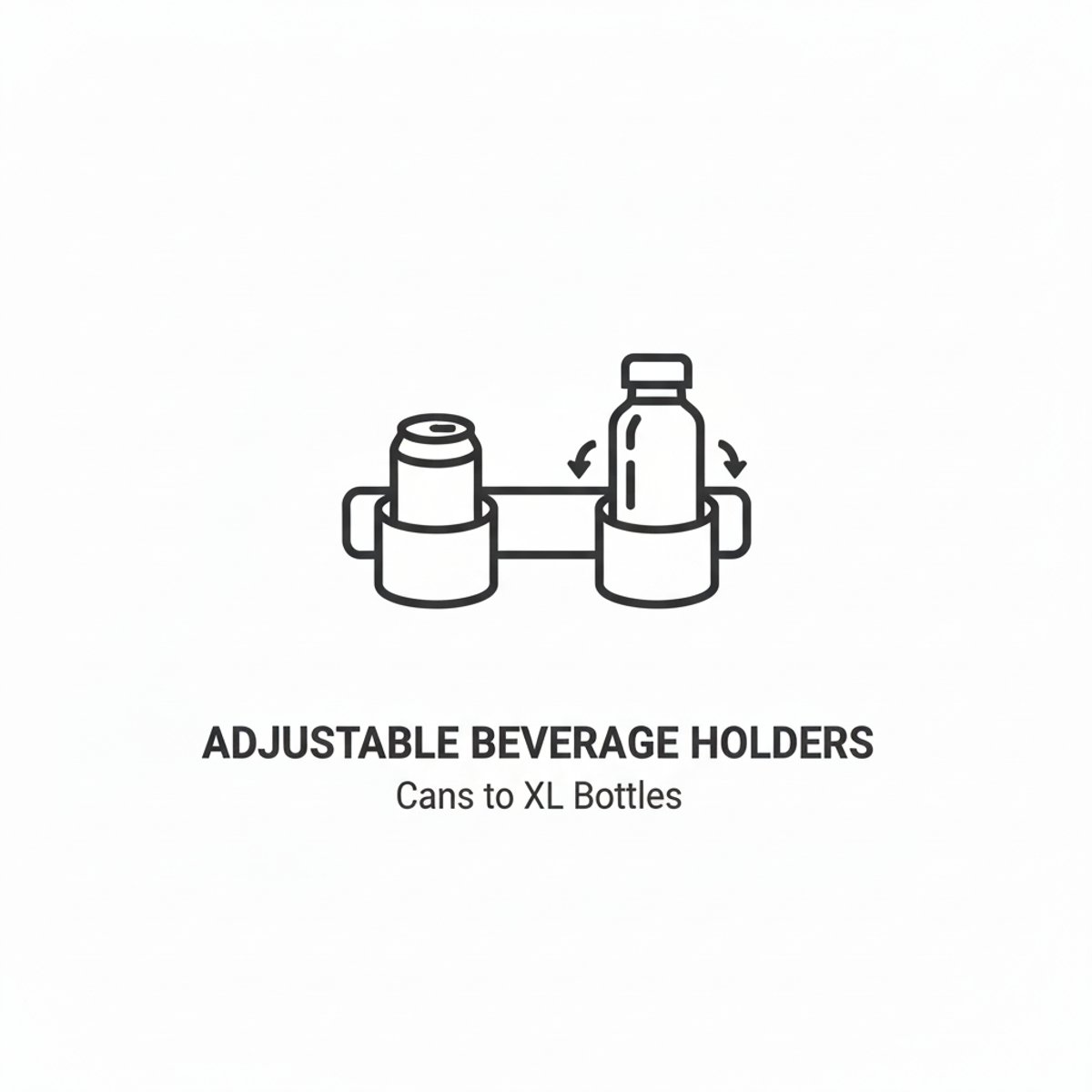 Adjustable Beverage Holders: Cans to XL Bottles