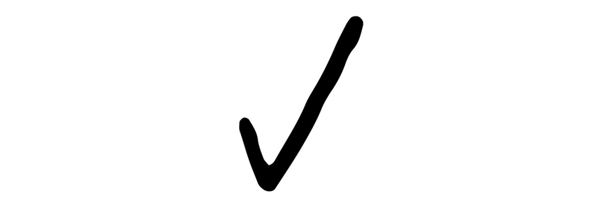 An illustration of a check mark