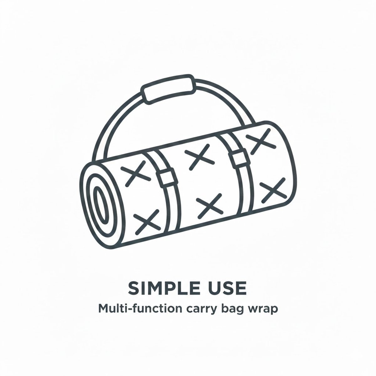 Simple Use: Multi-function carry bag wrap