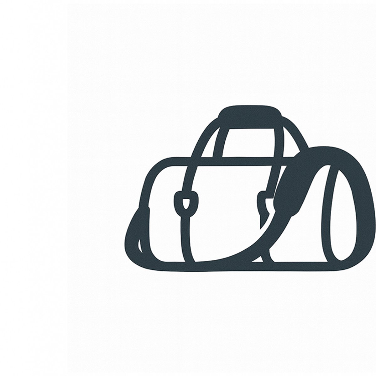 Icon of simplified duffel bag with both hand carry straps and backpack shoulder straps