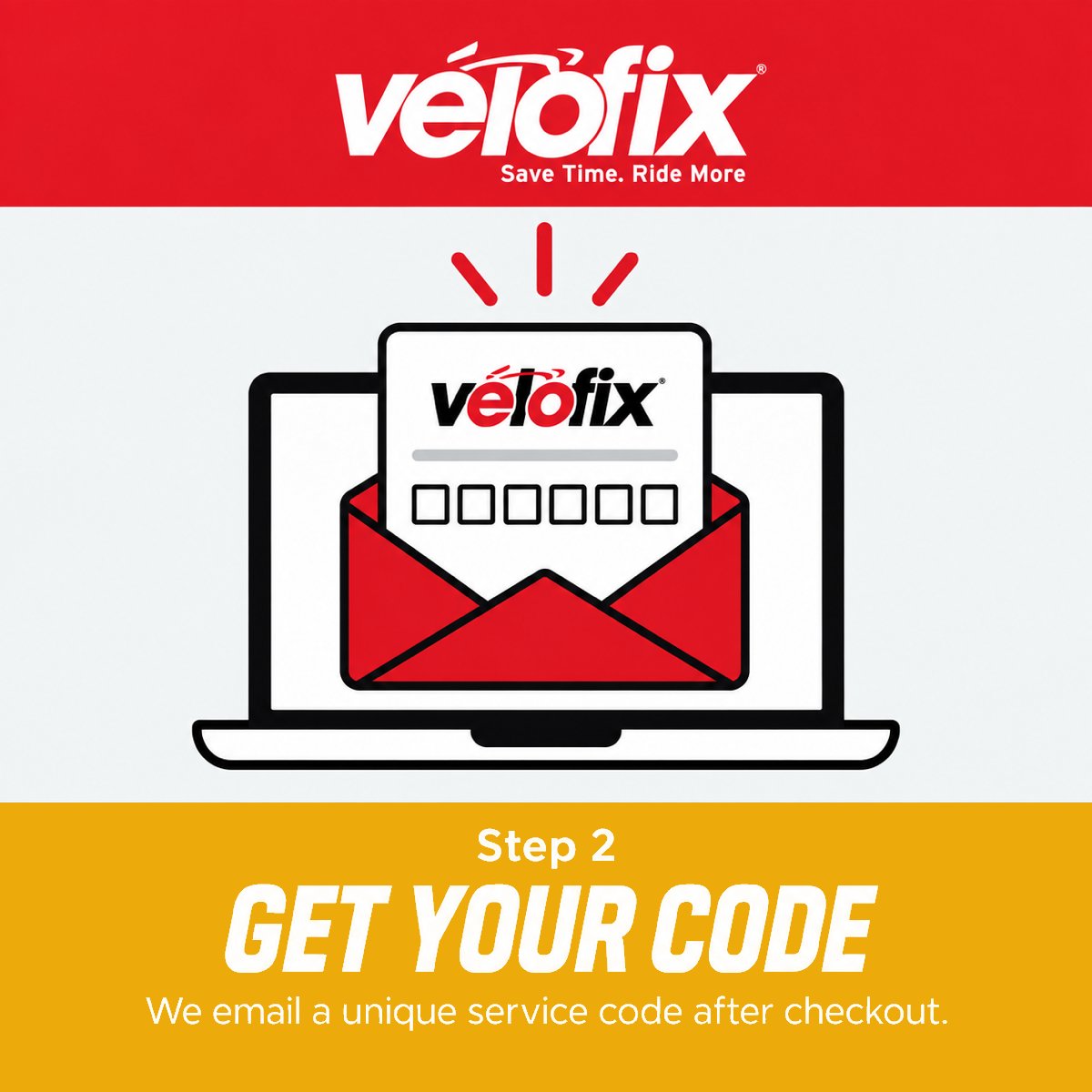Step 2: Get your code. We email a unique service code after checkout.