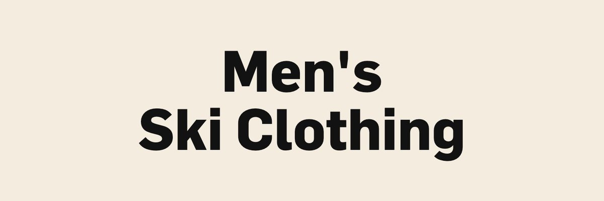 Men's|Ski Clothing