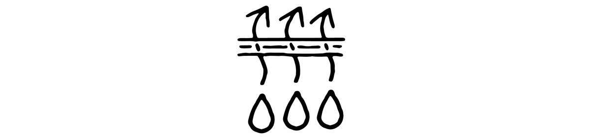 Three water-resistant or waterproof outdoor gear featuring moisture-wicking fabric with water droplet protection symbols.