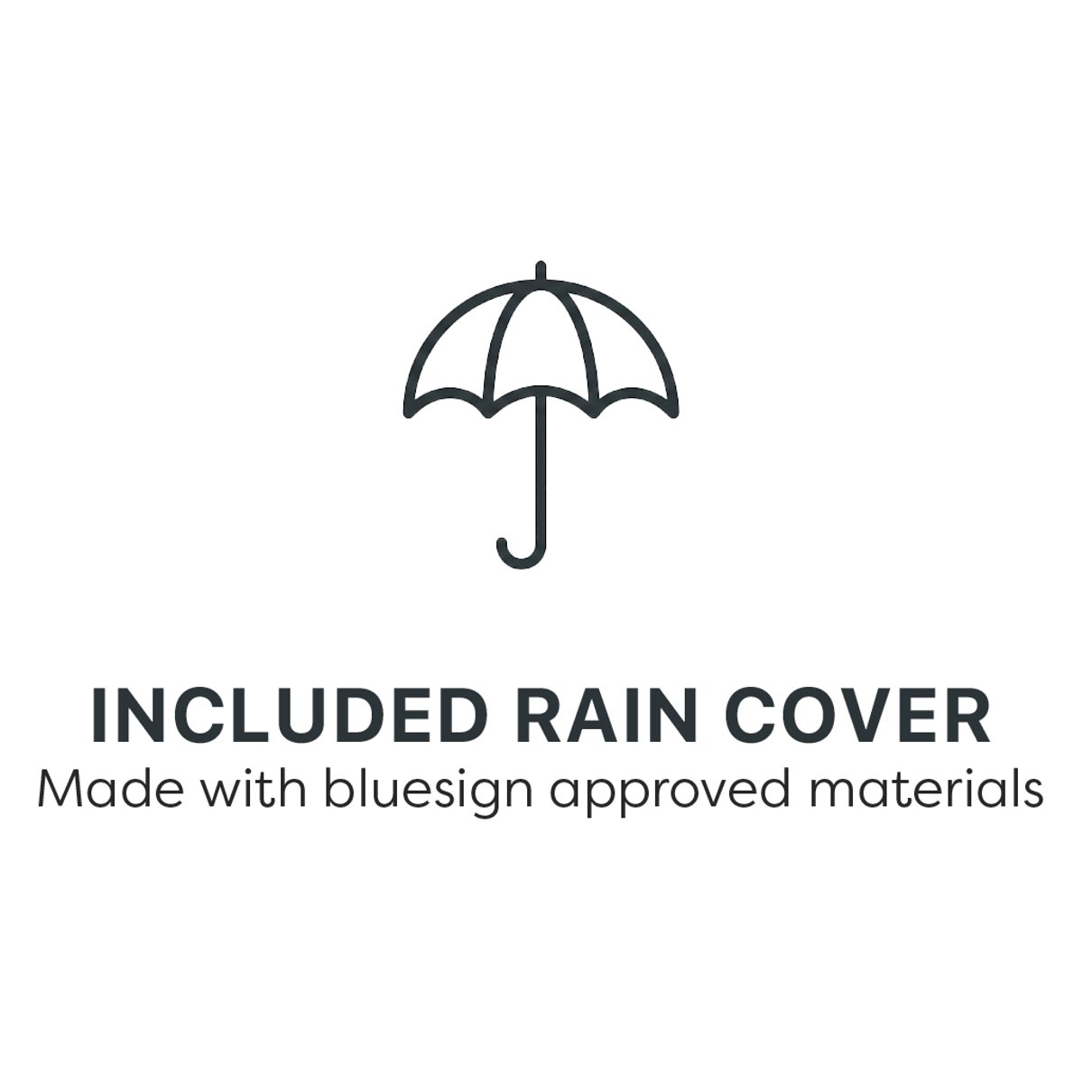 Included rain cover: Made with bluesign materials