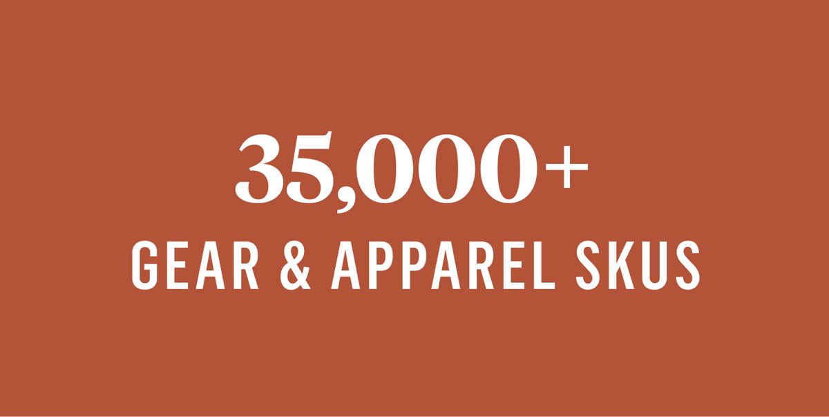 35,000+ GEAR & APPAREL SKUS
