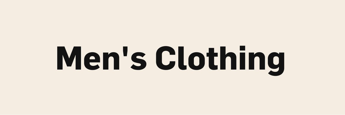 Men's Clothing