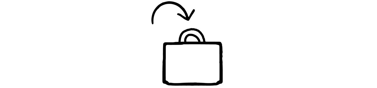 Durable luggage suitcase with secure handle and checkmark symbol indicating quality and reliability for travel.