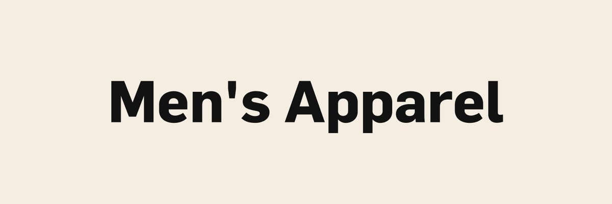 Men's Apparel